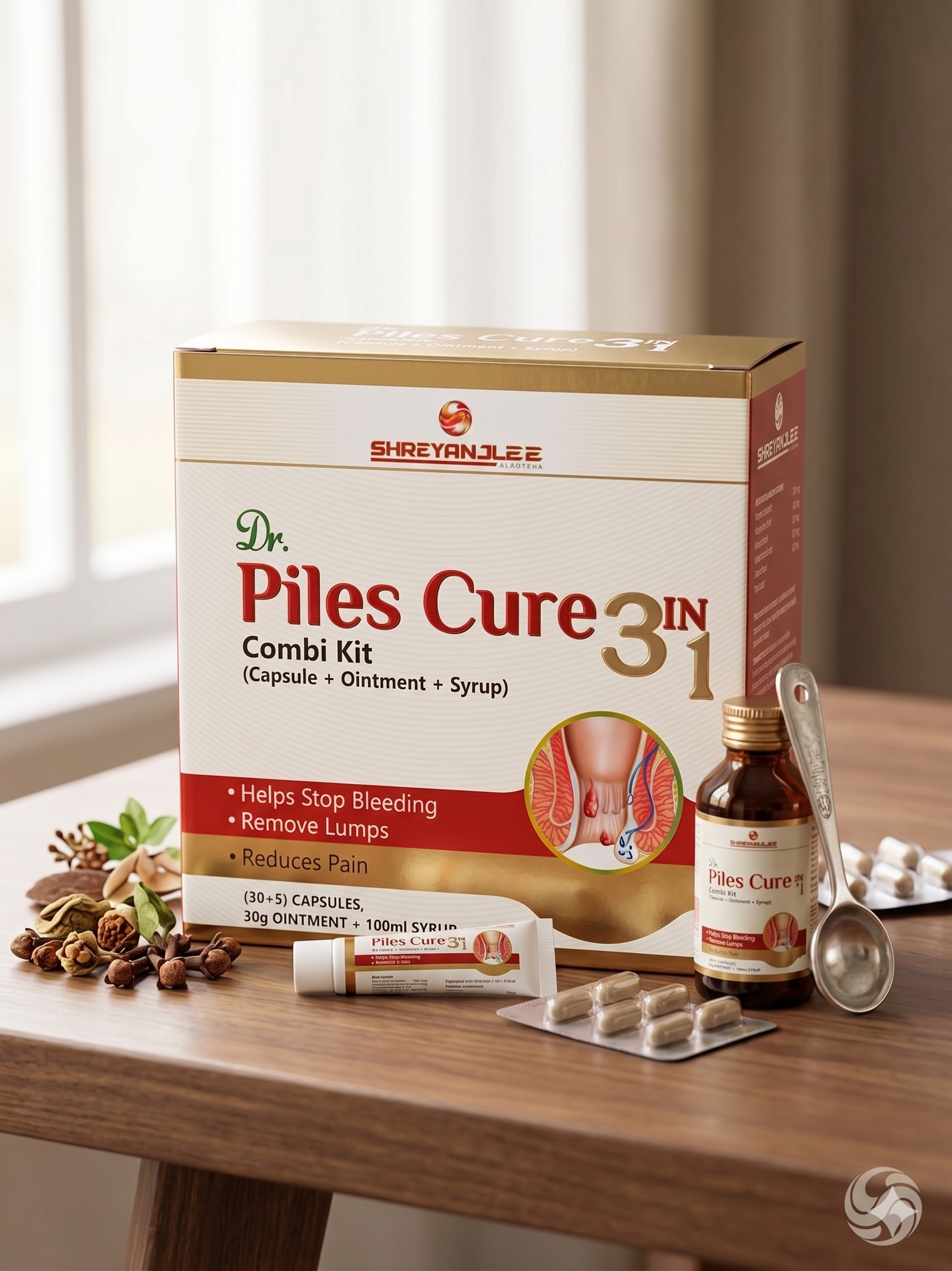 Dr. Piles Cure 3 in 1 Combi Kit